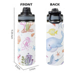 Under The Sea - Insulated Water Bottle with Dual-Use Lid (18oz) Insulated Water Bottle with Dual-Use Lid (18oz) Ocean Printed Offshore