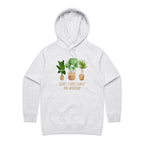 Sorry, I Have Plants This Weekend - Womens Hoodie White Marle Womens Hoodie Plants Printed In Australia