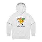 Pineapple Pizza - Womens Hoodie White Marle Womens Hoodie Food Printed In Australia