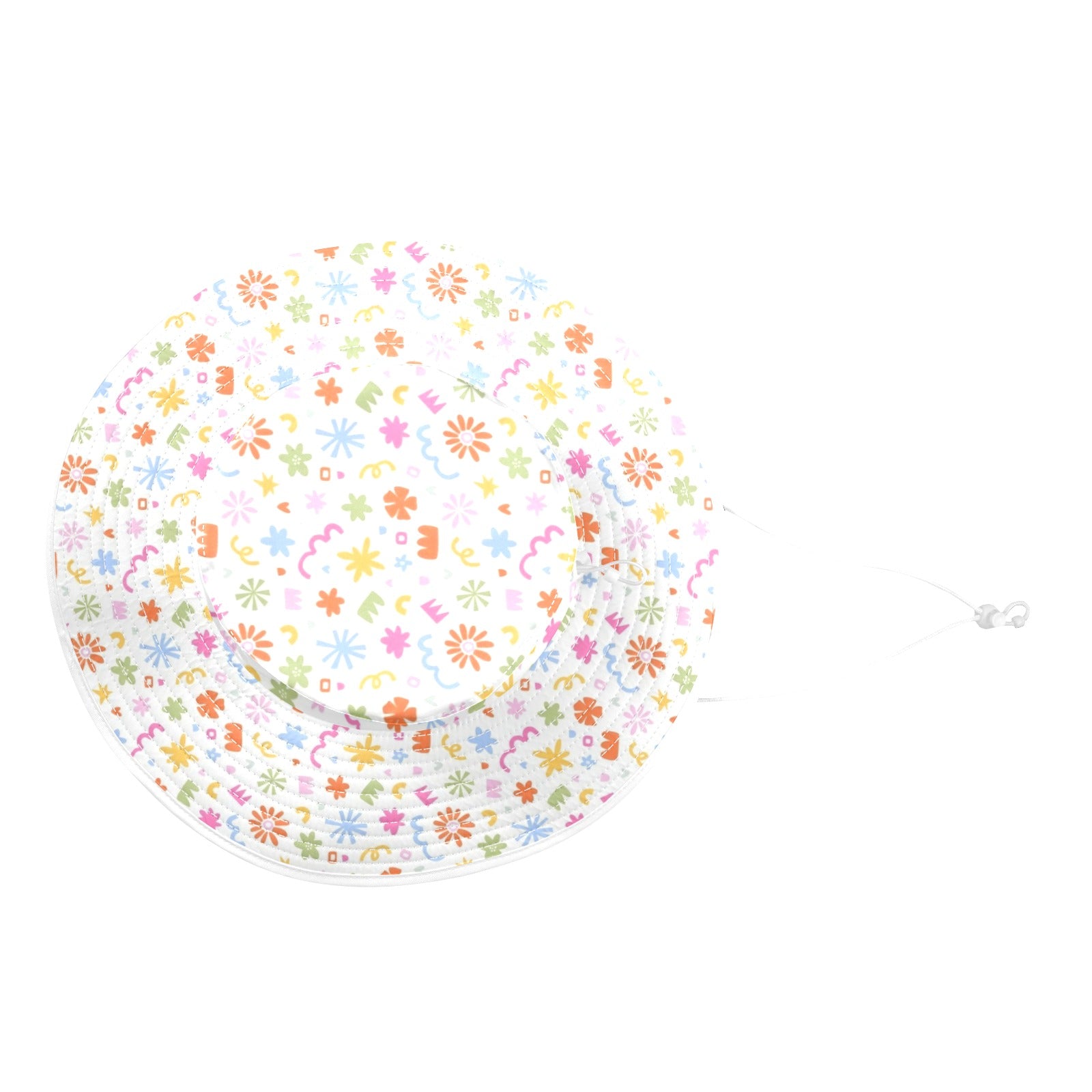 Abstract Colourful Shapes - Wide Brim Bucket Hat Wide Brim Bucket Hat Printed Offshore