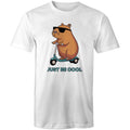 Just Be Cool, Capybara - Mens T-Shirt White Mens T-shirt animal Printed In Australia