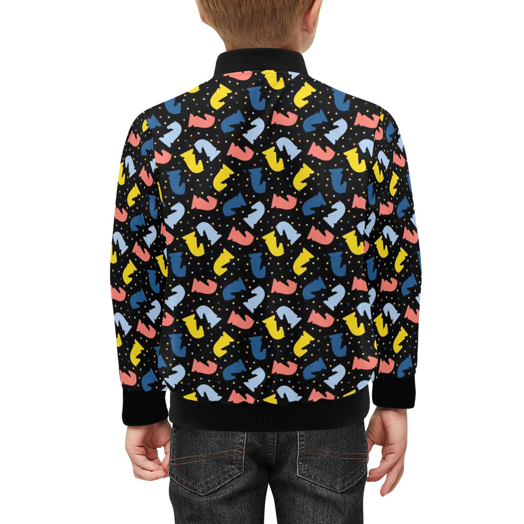 Colourful Chess Kids Bomber Jacket