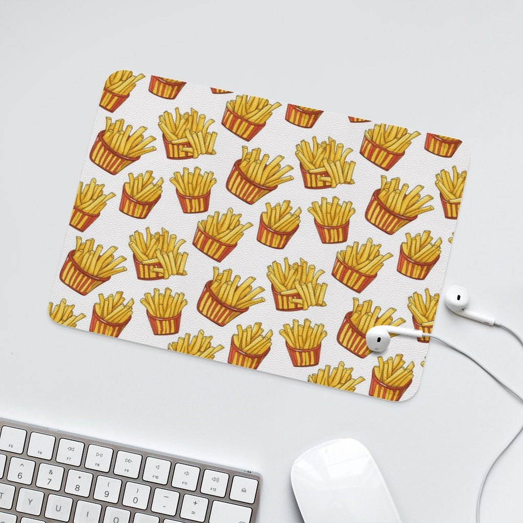 French Fries Leather Mouse Pad Leather Mouse Pad Food Printed Offshore