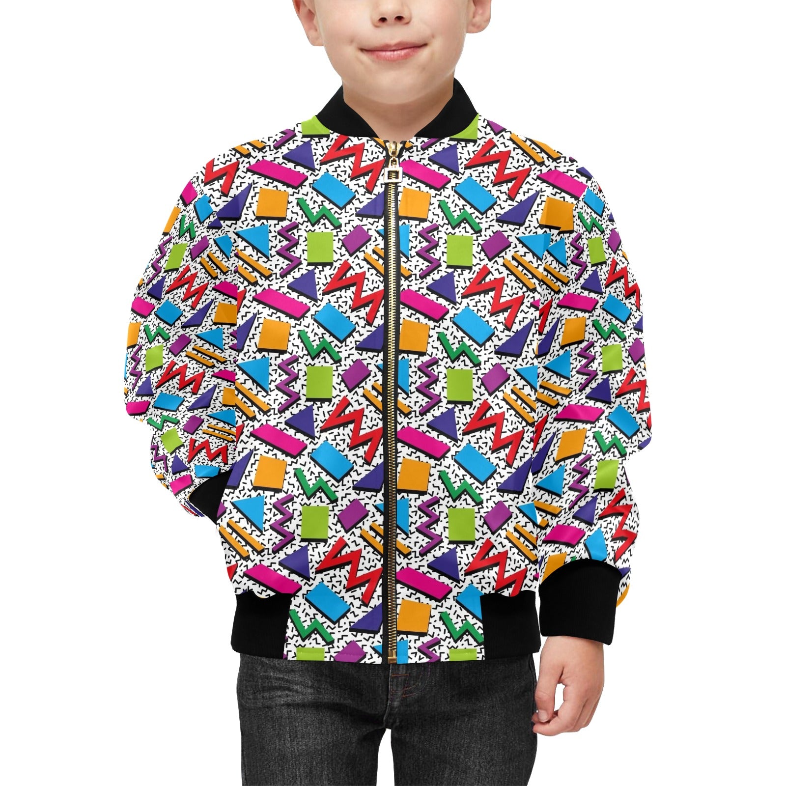 Graphic 80's Kids Bomber Jacket