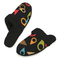 Where Am I Men's Fur Trim Thick-Sole Indoor Slippers 2XL Men's Fur Trimmed Slippers Printed Offshore