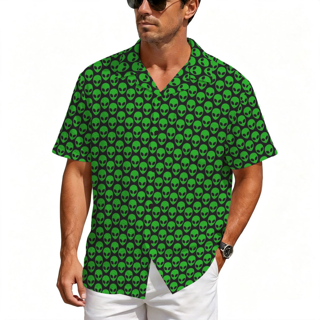 Aliens Men's Crinkle Hawaiian Shirt