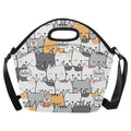 Cat Hello - Neoprene Lunch Bag One Size Neoprene Lunch Bag animal Printed Offshore