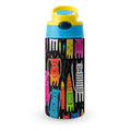 Colourful Cats Little Kids Water Bottle blue 350ml Little Kids Water Bottle animal Printed Offshore