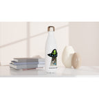 Guitarist Alien Abduction - White 17oz Stainless Steel Water Bottle White Water Bottle Globally Fulfilled Music Sci Fi