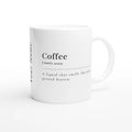 Personalised - Coffee Definition - White 11oz Ceramic Mug with Colour Inside Ceramic White Personalised 11oz Mug Coffee customise Globally Fulfilled personalise