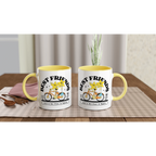 Personalised - Best Friends - White 11oz Ceramic Mug with Colour Inside Personalised 11oz Mug customise Globally Fulfilled personalise Retro
