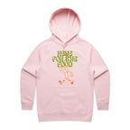 Here For The Food - Womens Hoodie Pink Womens Hoodie Food Printed In Australia