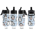 Penguin Love 12oz Kids Water Bottle with Straw Lid