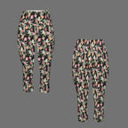 Tulips Women's High Waist Pocket Capri Yoga Leggings Women's High Waist Capri Yoga Leggings Plants Printed Offshore