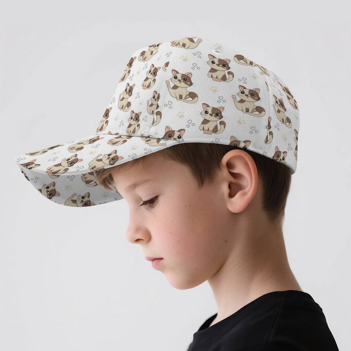 Cheeky Cats Kids Baseball Cap Kids Baseball Hat animal Printed Offshore