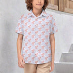 Axolotl Love Kids Cotton Short Sleeve Shirt