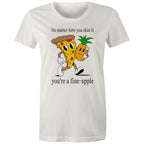 Pineapple Pizza - Womens T-shirt Natural Womens T-shirt Food Printed In Australia