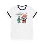 I Think You're Overreacting Chemistry AS Colour Women's Ringer Tee