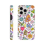 Quirky Butterfly Flowers - Apple iPhone Tough case iPhone 15 Pro Max iPhone Tough Case animal Globally Fulfilled