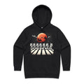Astronaut Zebra Crossing In Space Women's AS Colour Hoodie Black Womens Hoodie Printed In Australia Space