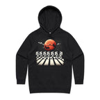 Astronaut Zebra Crossing In Space - Womens Hoodie Black Womens Hoodie Printed In Australia Space