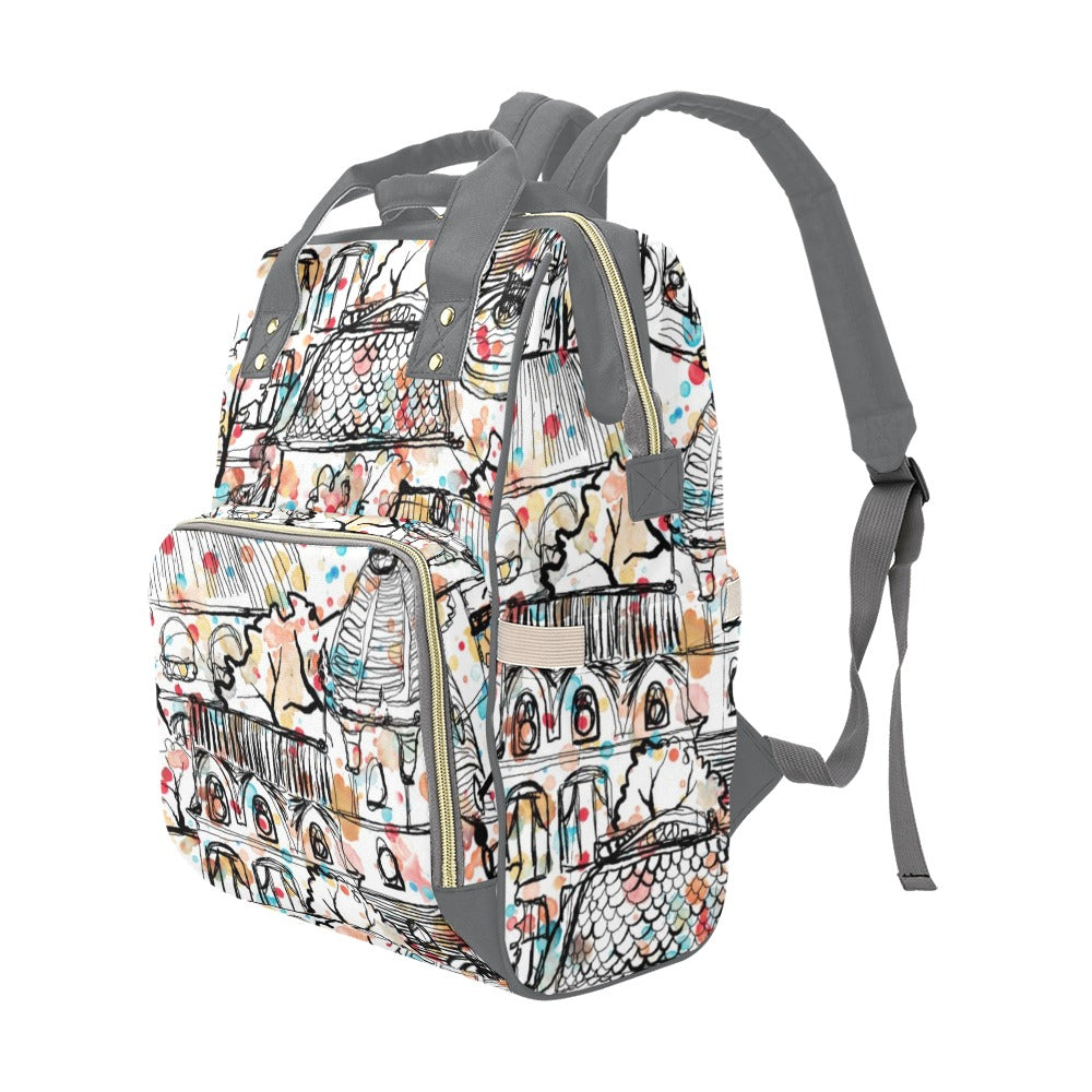 Village Life - Multi-Function Backpack, Nappy / Diaper Bag
