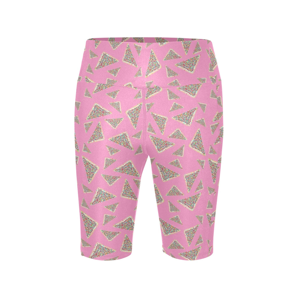 Fairy Bread Pink Women's Bike Shorts With Side Pockets Women's Bike Shorts Food Printed Offshore