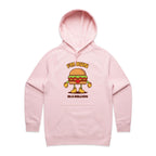I'm Bun In A Million, Hamburger - Womens Hoodie Pink Womens Hoodie Food Printed In Australia