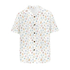 Paw Print Men's Short Sleeve Hawaiian Shirt Men's Hawaiian Shirt (New) animal Printed Offshore