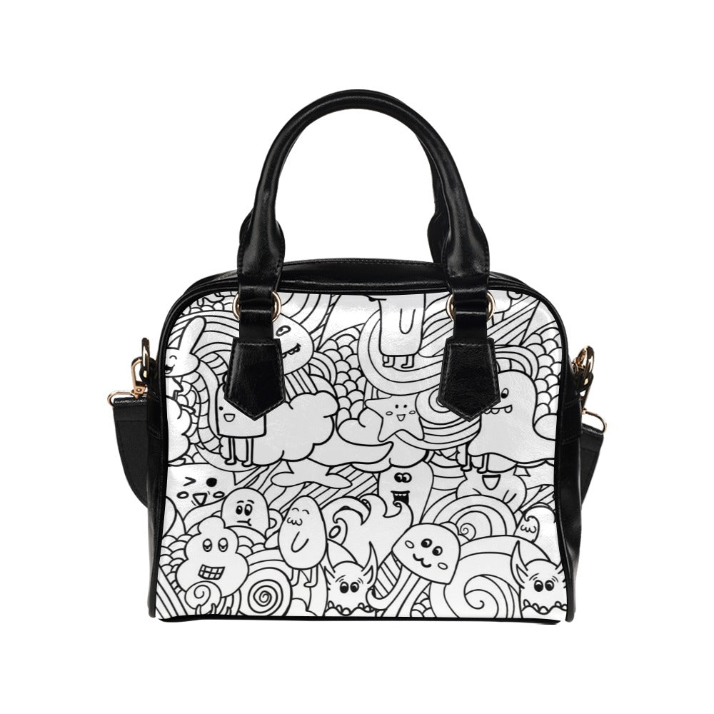 Black And White Creatures - Shoulder Handbag (Model 1634) One size Shoulder Handbags (1634)