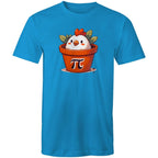 Chicken Pot Pi - Mens T-Shirt Arctic Blue Mens T-shirt animal Maths Printed In Australia