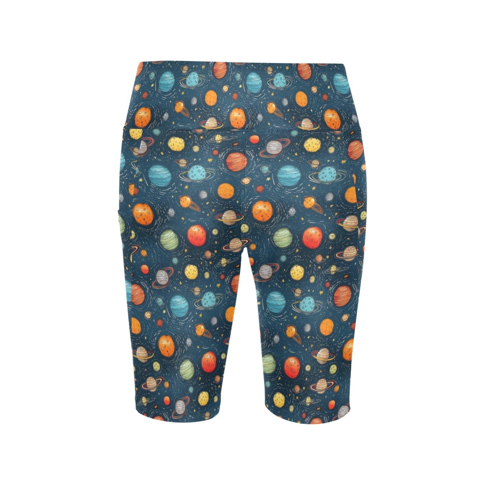 Galaxy - Women's Bike Shorts With Side Pockets Women's Bike Shorts Printed Offshore Space