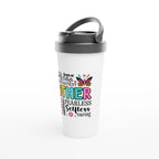 Mother Word Cloud - White 15oz Stainless Steel Travel Mug Travel Mug Globally Fulfilled Mum