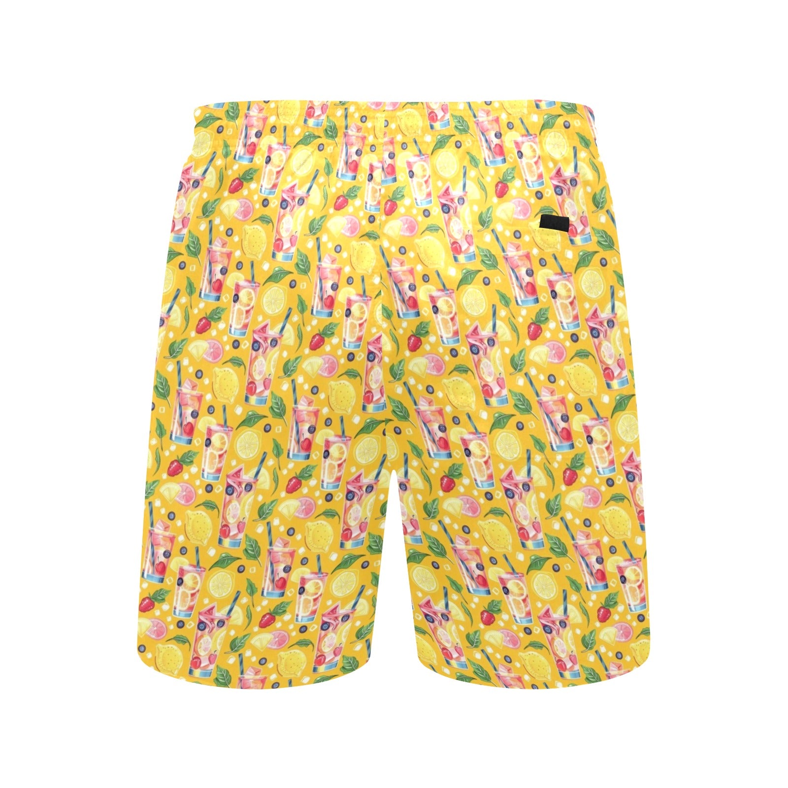 Tropical Fruit Drink Men's Mid-Length Beach Shorts Men's Mid-Length Beach Shorts Food Printed Offshore