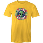 Believe In Yourself, Alien - Mens T-Shirt Yellow Mens T-shirt Motivation Positivity Printed In Australia Sci Fi