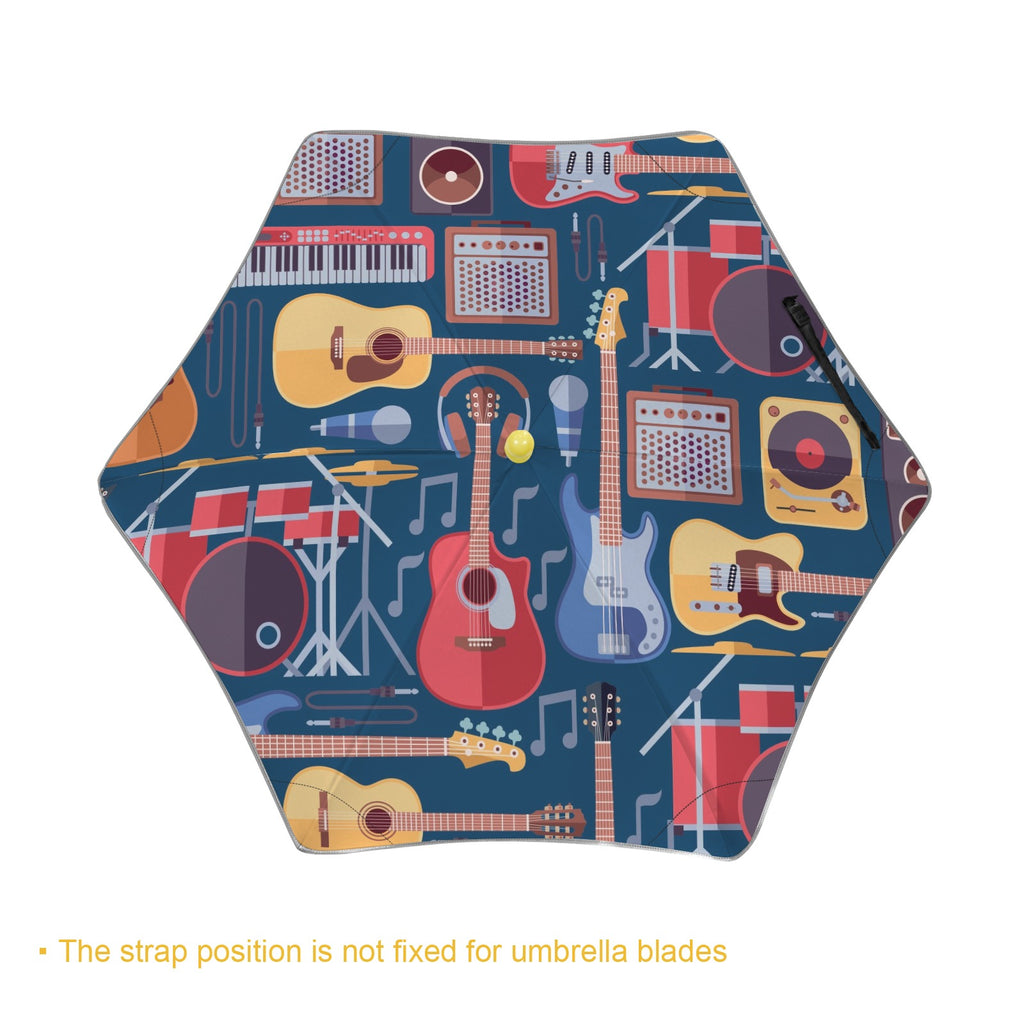 Music Instruments Kids Safe Round Corner Umbrella Kids Safe Round Corner Umbrella Music Printed Offshore