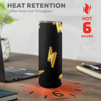 Lightning Bolts - 20oz Tall Skinny Tumbler with Lid and Straw