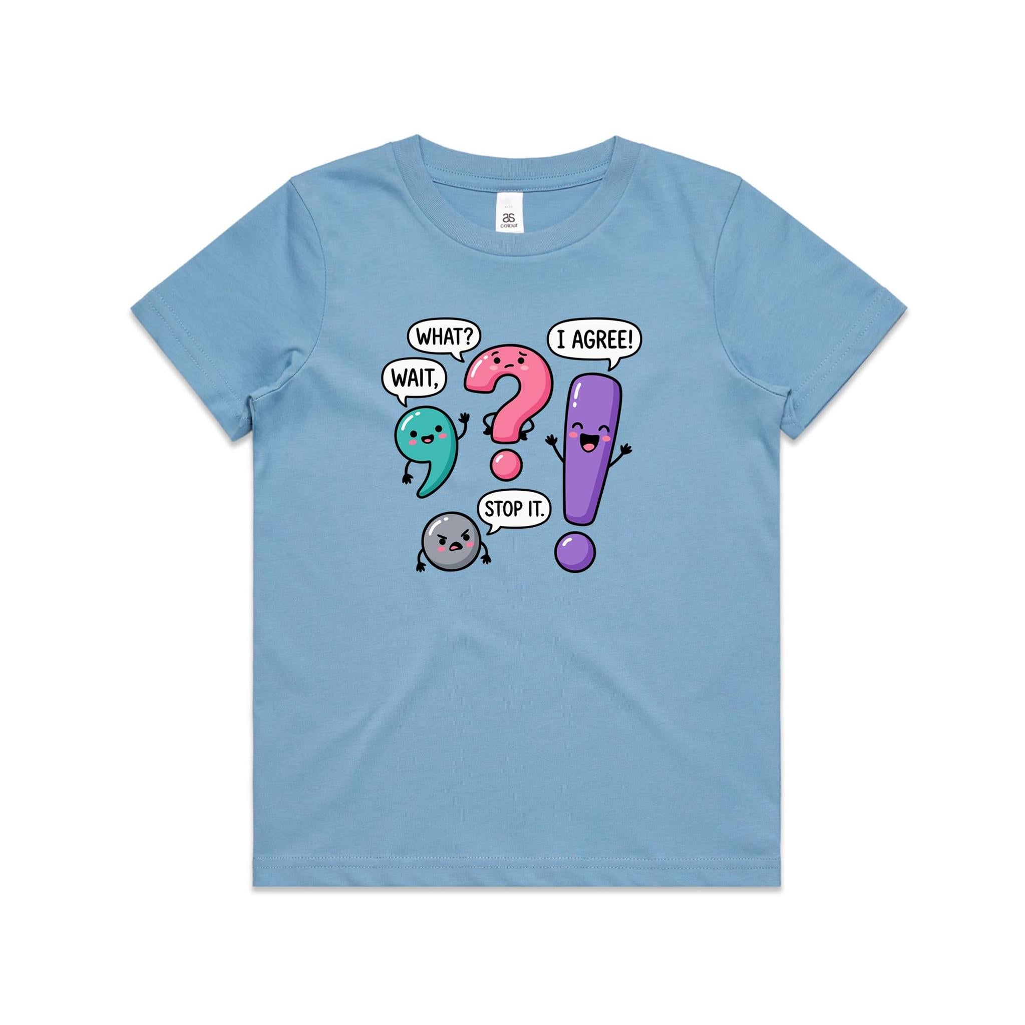 Funny Punctuation Kids AS Colour T-shirt