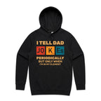 I Tell Dad Jokes Periodically, Periodic Table Men's AS Colour Hoodie Black Mens Hoodie Dad Printed In Australia Science