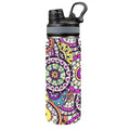 Circle Flowers - Insulated Water Bottle with Dual-Use Lid (18oz) One Size Insulated Water Bottle with Dual-Use Lid (18oz) Printed Offshore
