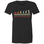 Trumpet Player Evolution - Womens T-shirt Black Womens T-shirt Music Printed In Australia