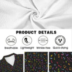 Music Notes Men's Crinkle Hawaiian Shirt