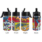 Comic Book 12oz Kids Water Bottle with Straw Lid
