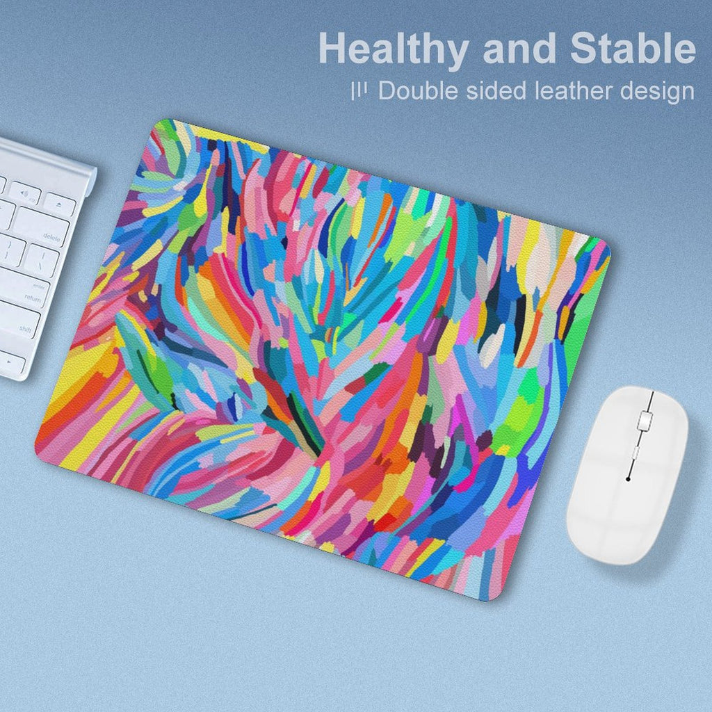 Brushstrokes Leather Mouse Pad Leather Mouse Pad Printed Offshore