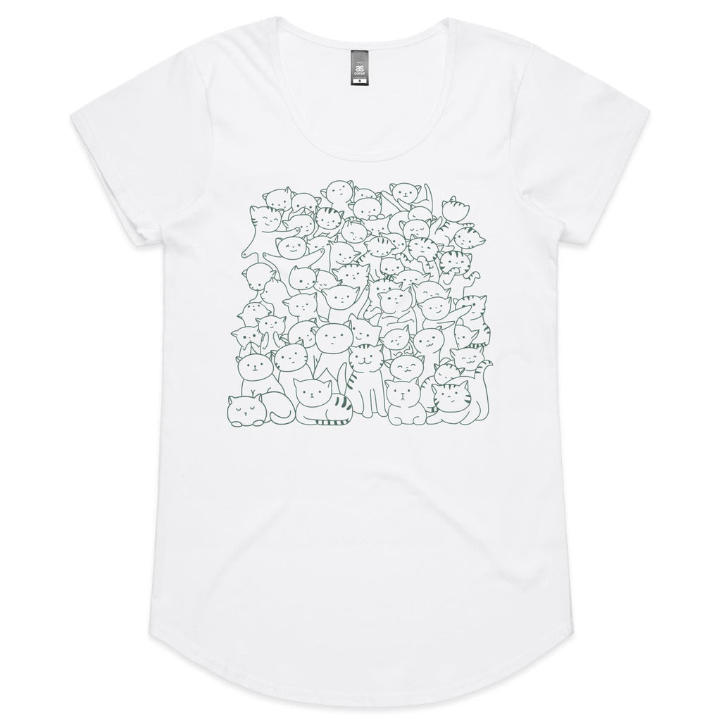Lots And Lots Of Cats Women's AS Colour Scoop Neck T-Shirt