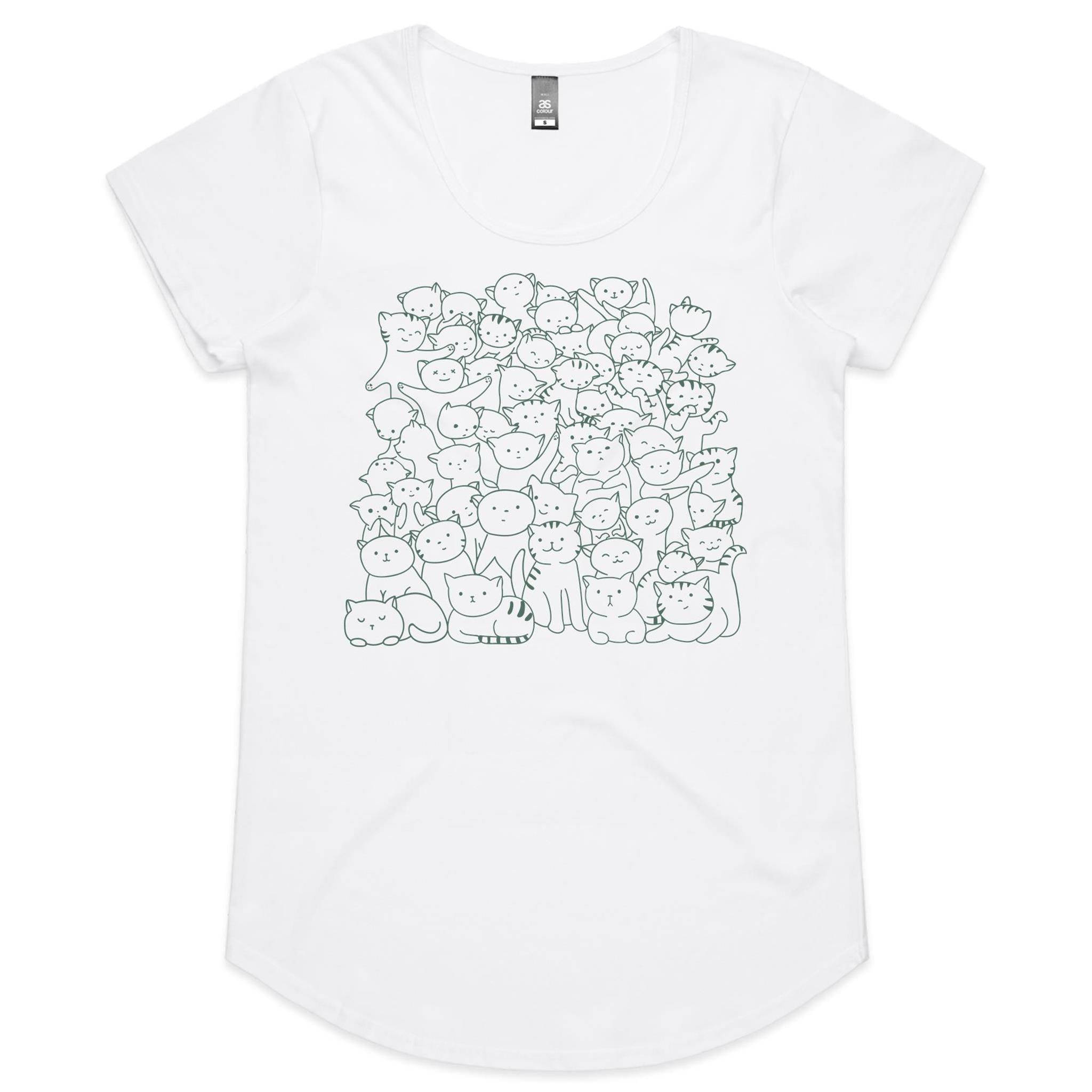Lots And Lots Of Cats Women's AS Colour Scoop Neck T-Shirt
