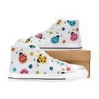 Ladybugs - Women's High Top Canvas Shoes