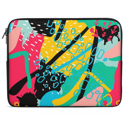 Abstract Colours Laptop Sleeve (Multiple Sizes) black Laptop Sleeve Printed Offshore