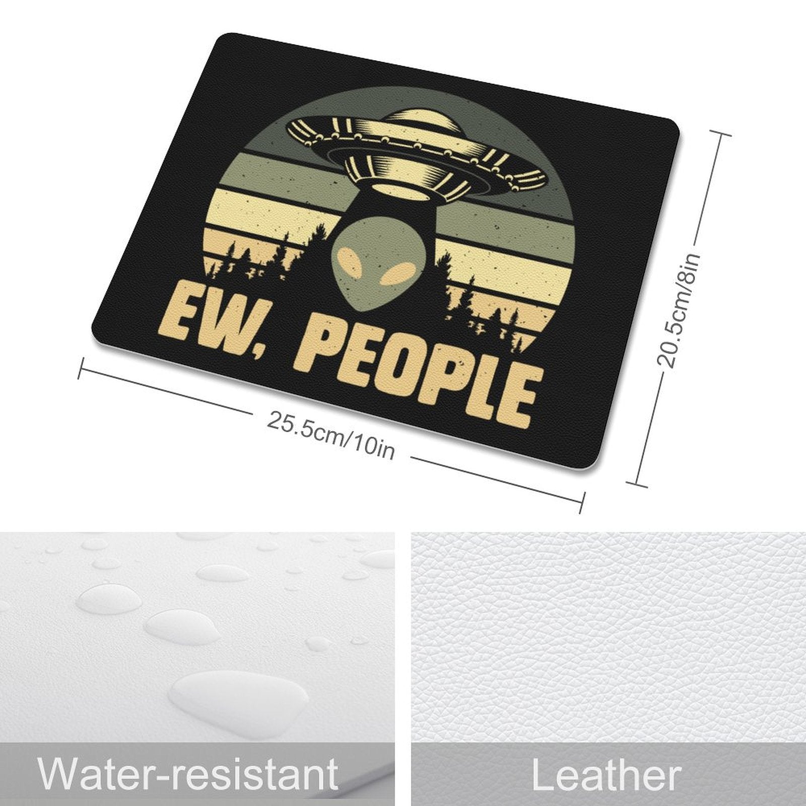 Alien, Ew People - Leather Mouse Pad Leather Mouse Pad Printed Offshore Sci Fi