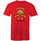 I'm Bun In A Million, Hamburger - Mens T-Shirt Red Mens T-shirt Food Printed In Australia
